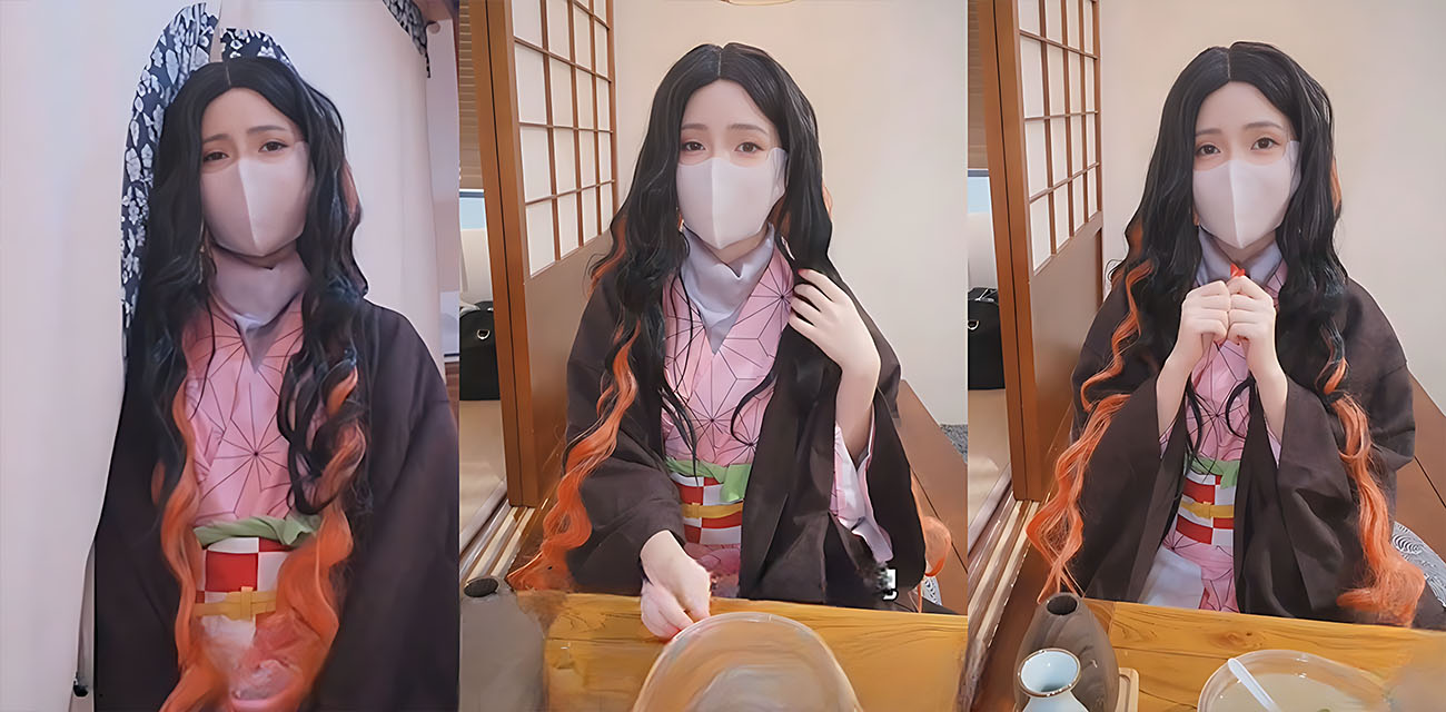 网黄福利姬 萌宅卡 新作COS祢豆子现世 黑丝足交侍奉肉棒 花式爆操娇喘连连！ - 直播福利