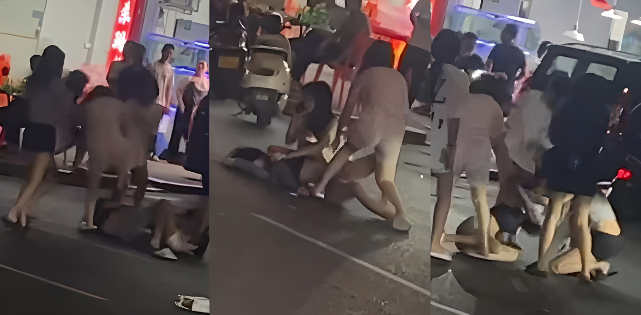 精神小妹街头冲突现场 衣服撕裂大长腿全露 身材惊艳火辣太养眼！ - 社会奇闻