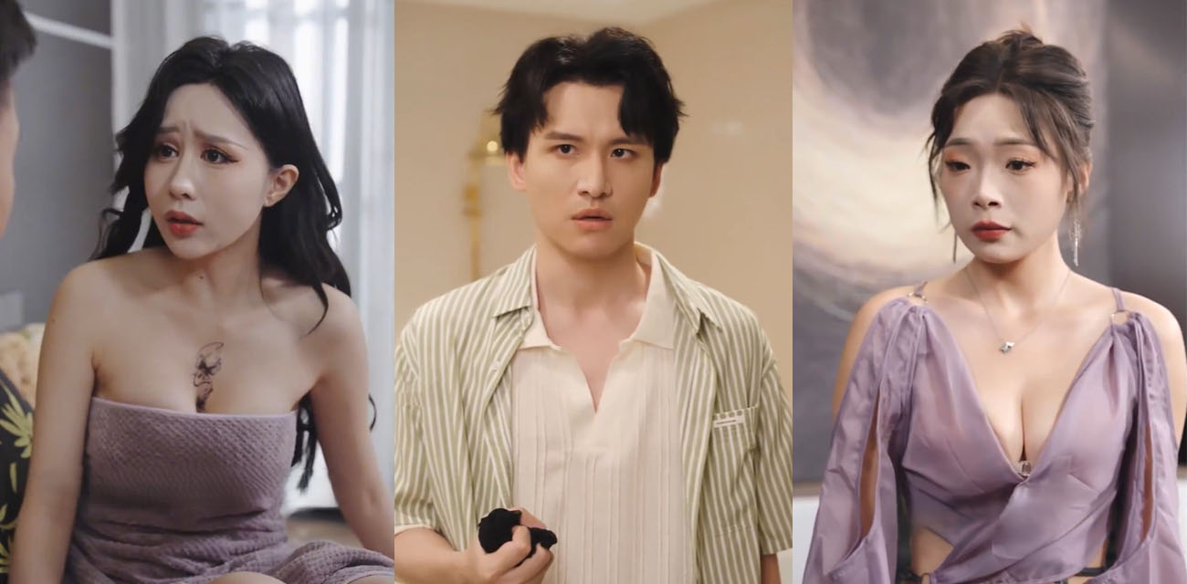 擦边短剧《横刀夺爱》女同戏码香艳激烈 美乳交缠湿身摩擦 互相取悦画面极致诱惑！ - 探花剧情